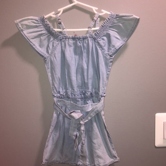BRAND NEW GIRLS DENIM ROMPER SIZE 4! NWT! SMOKE FREE HOME! - Picture 4 of 5